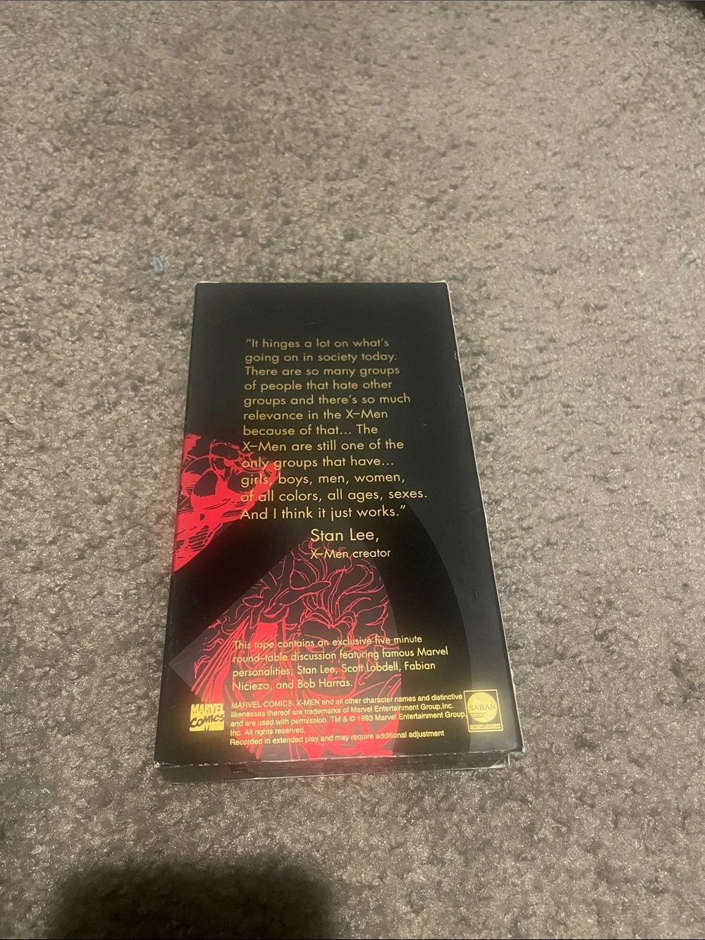 Marvel X-Men VHS Collectible - Black & Red Packaging